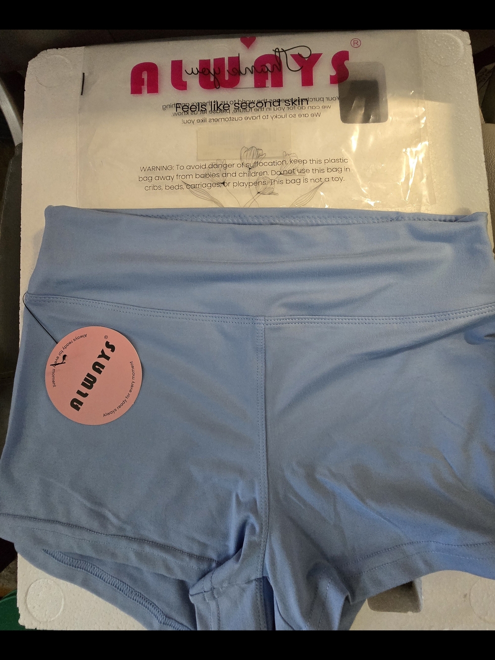 Always Light Blue High-Rise Bike Shorts